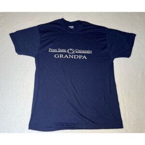 Vintage Penn State University Grandpa Navy Blue Graphic TShirt Size Large NWOT
